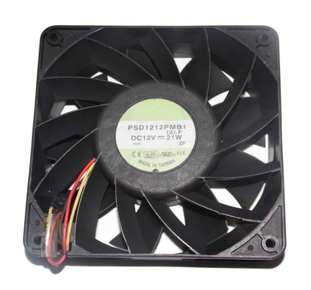 Ventilador PSD1212PMB1 F de 12cm con motor de 12V y 21W de 3 pines para chasis