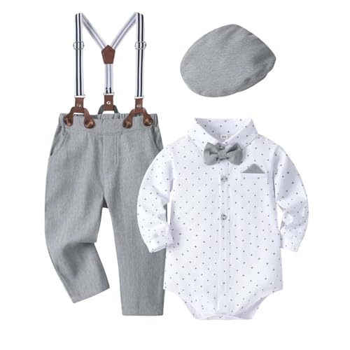 Costume bébé garçon nœud papillon costume gentleman haute finition
