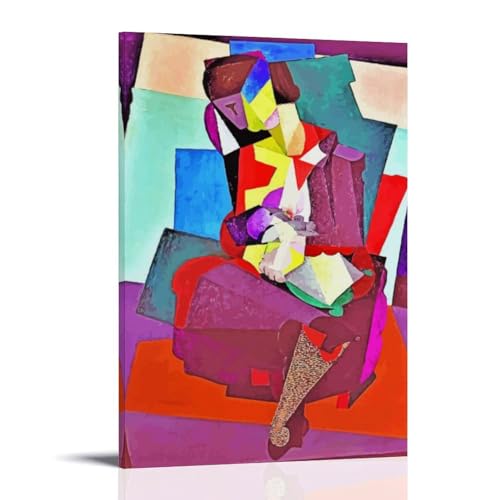 XuXueCC Diego Rivera - Póster artístico para pared, diseño de Angelina y el niño Diego #2, pintura para colgar en la pared, cuadro para colgar en el dormitorio, marco de regalo, 50 x 75 cm