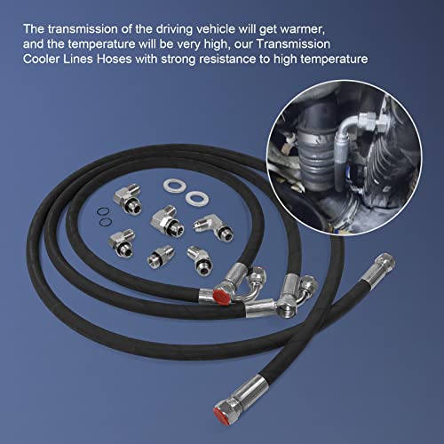 Radhlbniu Transmission Cooler Lines/Hoses Compatible With 2006-2010 Chevy Gmc With 6.6L Duramax Diesel W/Allison Transmission #TOP4