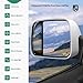 YHTAUTO Power Heated Towing Mirrors Fits Dodge 2002-2008 Ram 1500, 2003-2009 Ram 2500/3500 with Power Lens Adjusted, Turn Signal & Puddle Light, Flip Up Telescope Pickup Chrome Car Mirror Pair