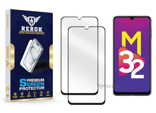 Image of Gorilla Tempered Glass Screen Protector Compatible with Samsung Galaxy M32 4G [Pack of 2] | Edge-to-Edge, Bubble-Free, Case Friendly, Easy Installation Kit