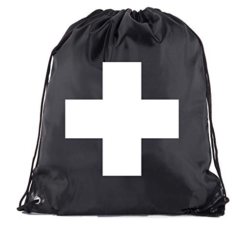 Image of Mato & Hash First Aid Backpack Drawstring Medical Bag for Emergencies or Epi Pen & Medicine - 10PK Black CA2500FirstAid S5