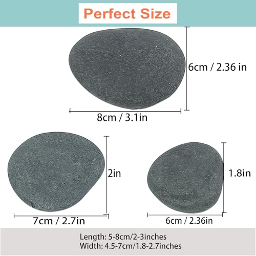 Hisredsun 16 Pcs Painting Rock,pebbles for Arts and Craft Painting,Smooth Large Pebbles for painting,Natural river Stone 5-8cm
