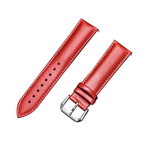 Correas de reloj de cuero de 22 mm y diseño transpirable a color para lucir un estilo diario único