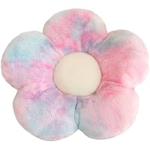Soft Little Flower Cushion Plush Flower Cushion Nap Pillow 13.7in, Tie-dye Color