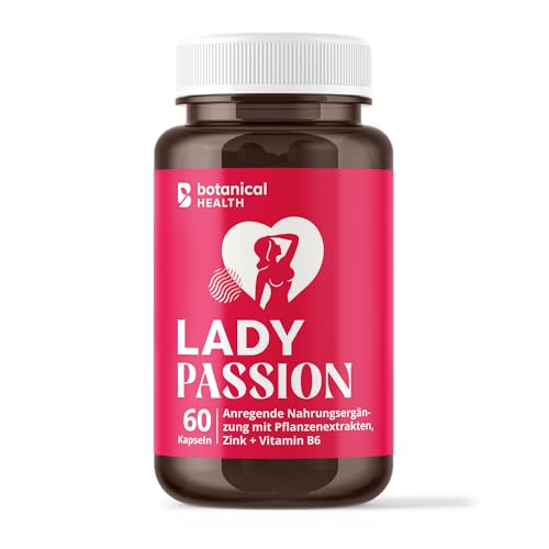 Lady Passion - Das Original für Frauen - 60 hormonfreie Kapseln mit Ashwagandha Maca Ginseng - Vegan & Made in Germany