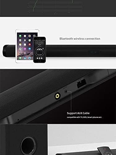 Remax RTS-10 soundbar connected via Bluetooth to a smartphone and tablet