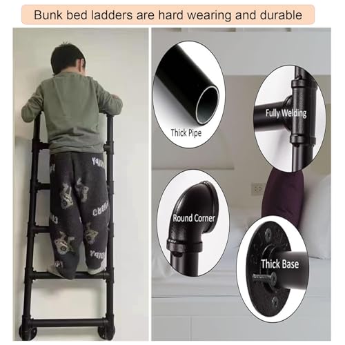 Escalera de cama alta de 5 escalones: entrada cómoda a áticos y estructuras elevadas 6