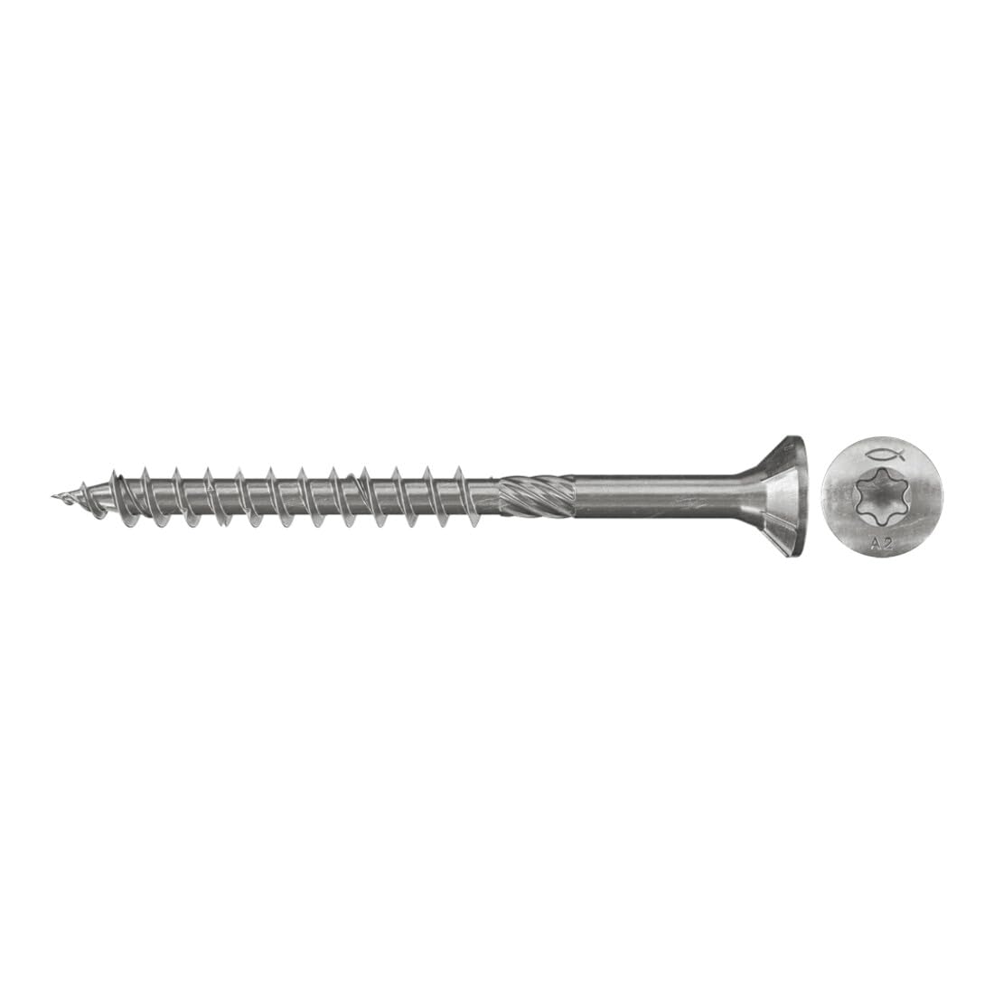 fischer Power-Fast 5.0 x 100 Countersunk A2 TG TX Pack of 100