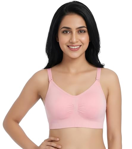 Image of DClub Comfort Revolution Seamless Bra -Easy lite Full-Coverage Wireless Everyday Bra with Soft Comfort with Removable Pad.
