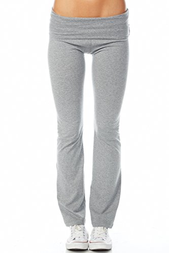 Active Basic Women's BASIC Yoga Pants (Small, Heather Gray)