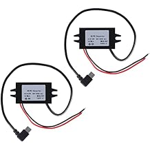 2pcs DC 12V to 5V USB C Buck Converter 3A 15W Type-C Right Angle Step-Down Converter Voltage Regulator Car Power Converter Adapter Waterproof