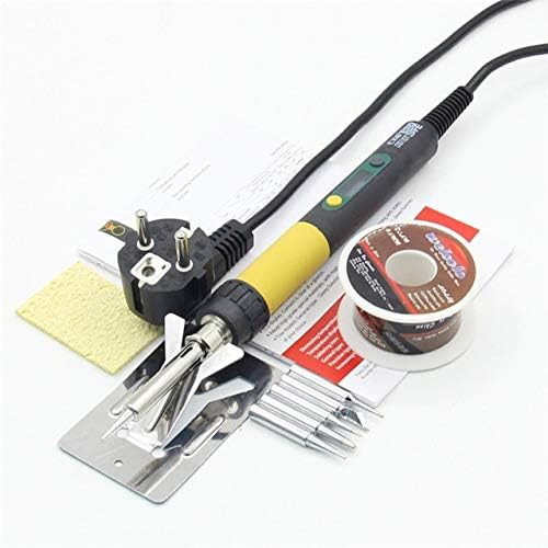 Soldering CXG DS110T electric soldering iron 220V 110W rework soldering station welding tools temperature adjust soldering iron 900M tips - (Power: 220V EU, Color: 2 Package)