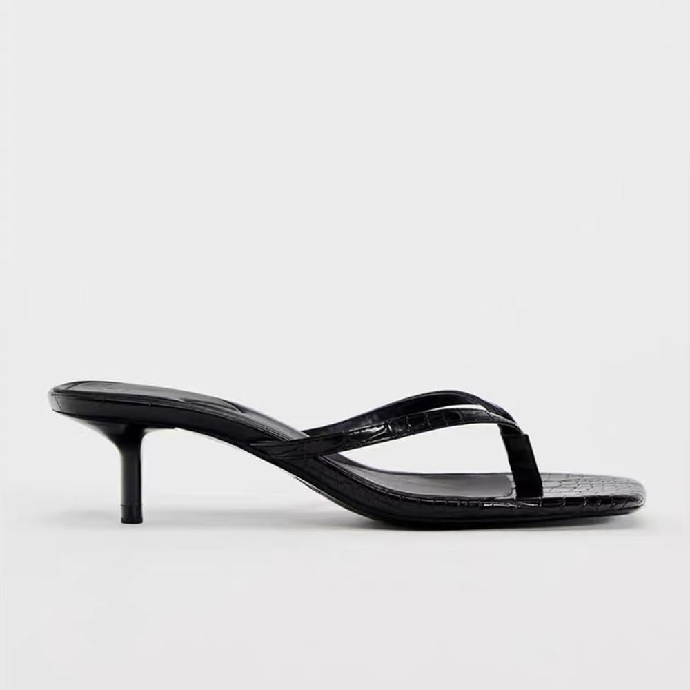 Sandalias de tacón Miami Kitten para mujer, cuadradas, puntera abierta, sandalias de tacón con espuma viscoelástica para mujer