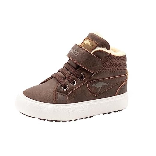 KangaROOS KaVu III Unisex Baby Sneaker, Braun (Dark Brown/Sand 343), 26 EU