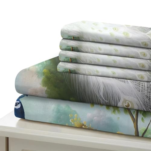 Parure de lit paon 3D en microfibre premium ultra douce - 7