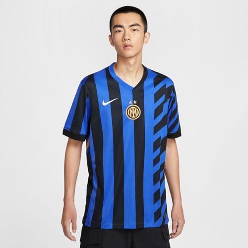 Nike Primera Equipación Stadium Inter De Milán 2024/25 Camiseta De Fútbol Replica Dri-Fit - Hombre, Lyon Blue/Black/Lyon Blue/White, FN8787-440, XL
