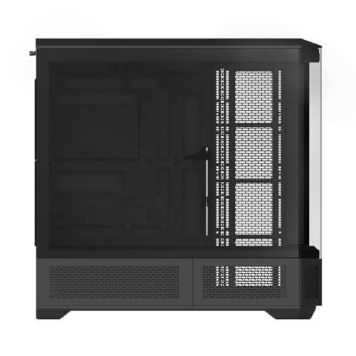 Image of Thermaltake View 600 TG; Full Tower; 420mm Radiator Support; 480mm GPU Clearance; Hidden Connector Support; Rotatable PCIe Slots; 220mm PSU Clearance; Black; CA-11H-00F1WN-00