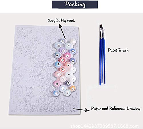Malen Nach Zahlen Erwachsene - DIY Handgemalt Ölgemälde Kit für Anfänger, Kinder und Erwachsene, Paint by Numbers… – Bild 7