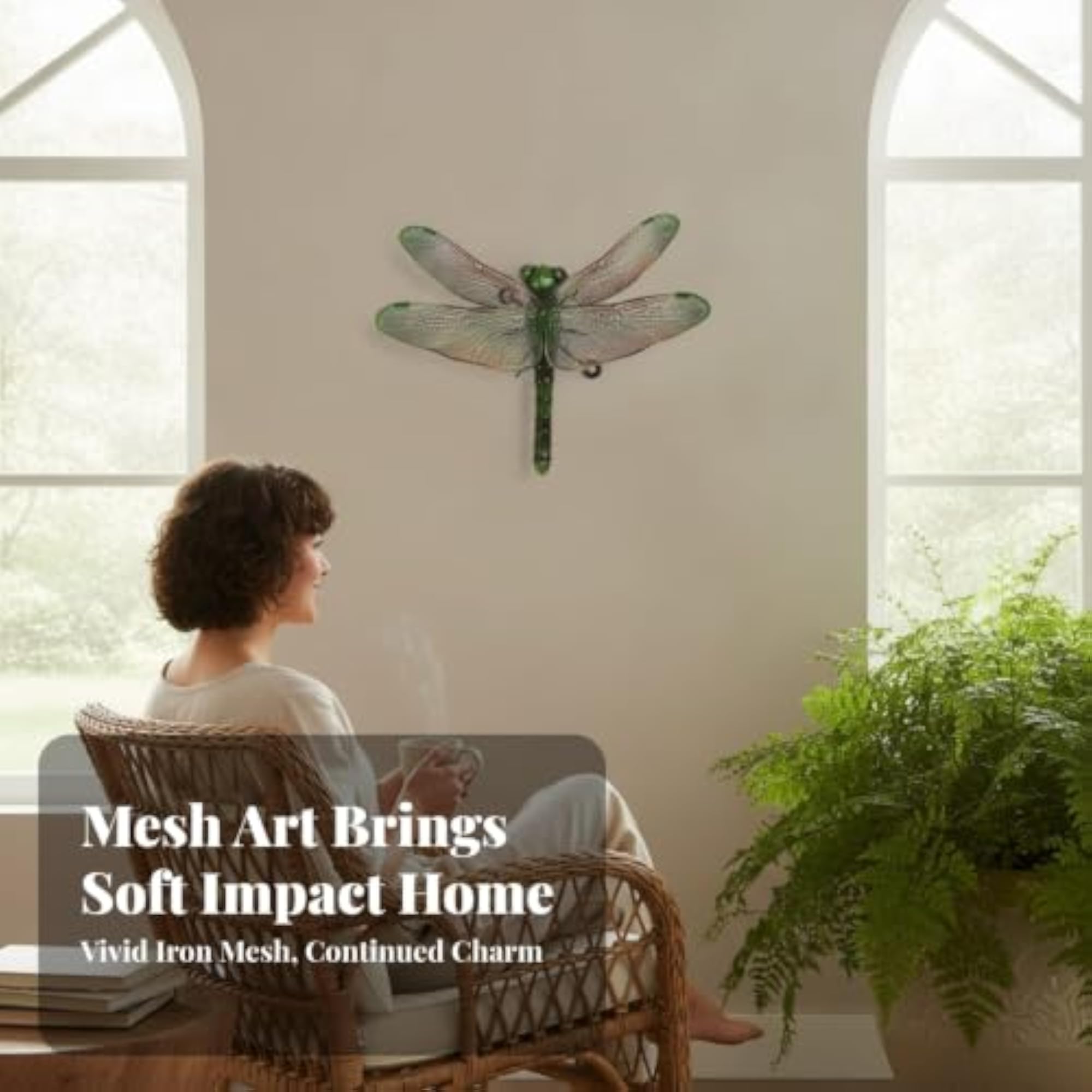 Intricate Metal Dragonfly Wall Art Vibrant Design