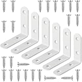 Soporte en L blanco de 2.5 pulgadas, con tornillos