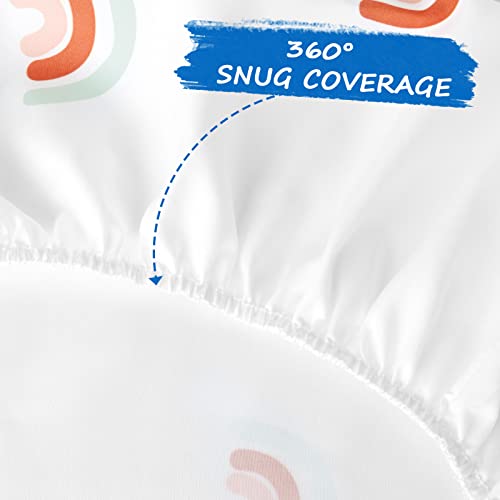 Bassinet Sheets For Baby Girl Boy 2 Pack Bassinet Sheet Fitted Boho Cradle Sheets For Oval Rectangle And Hourglass Bassinet Mattress, Rainbow #TOP3