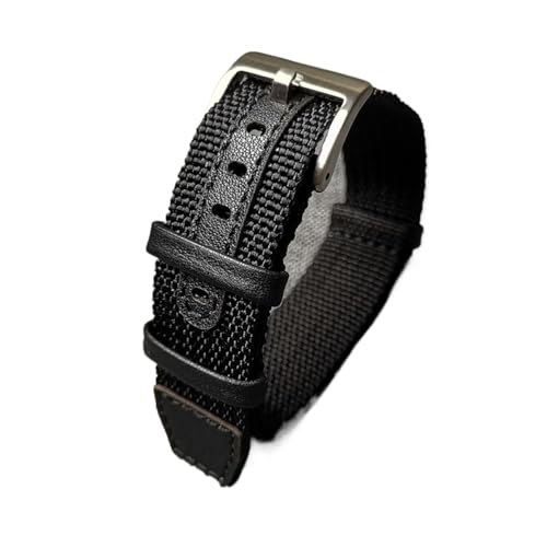 Bracelet de montre en nylon tressé et cuir Run Ken 18mm 20mm 22mm pour Tissot