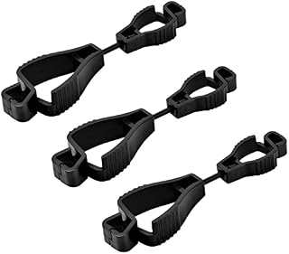 3Pcs Work Glove Clip, Glove Clip Grabber Holder,Non Slip Glove Grabber Clip,Labor Glove Keeper Hanger, Work Gloves Clips for Labor Workers Firefighters Gardens and Construction Sites Welding-Black