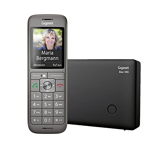Gigaset CL660HX - DECT-Telefon schnurlos für Router - Fritzbox, Anthrazit-metallic & DECT Basisstation Box 100 für Ihr eigenes Kommunikationssystem mit Gigaset Mobilteilen, in schwarz