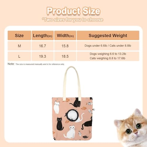 Bolsa portátil para gatos pequeños en lona de hombro lavable color marrón 3