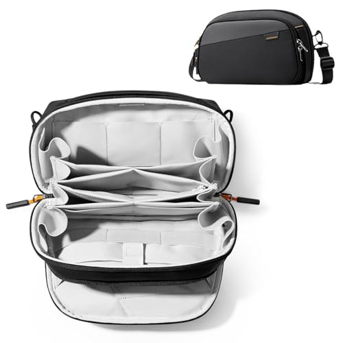 TERRIFI Electronics Organizer Travel Case, Water-Resistant Tech Pouch, Large Capacity Portable Storage Bag for Cables, Cords, Chargers, and Phone, Travel-Friendly Tech Organizer