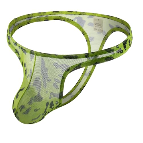 Men's G-String Thongs, Sexy See-through Sheer T-Back Thong, Low Rise Mesh Pouch Lingerie Mens Underwear - Main Image
