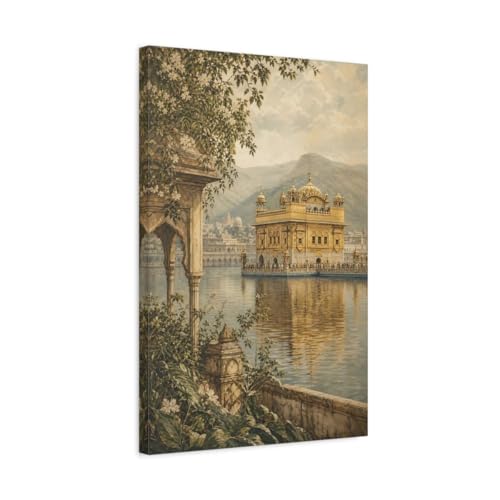 Toile canvas nature vert sauge et taupe tableau décoration salon 40x60