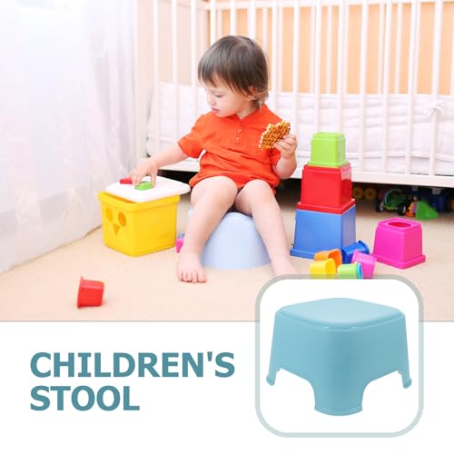 Image of Luxshiny Ergonomic Stool with Anti-Slip Design for Bathroom and Toilet Non-Slip Step Stool for Bathing and Shoe Changing Plastic Seat in Cartoon Colors Small