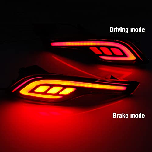 1 Par LED Retrovisor Bumper Refletor Freio Cauda Luz de Nevoeiro Lâmpada Para Honda CRV 2017-2021 Bu