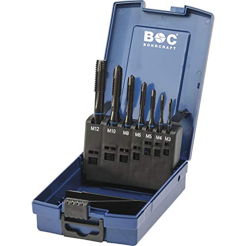 Bohrcraft Jeu de tarauds M3 M12 HSS E Blauring forme B 7 pièces - vue 1