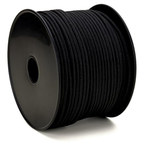 Corde tressée Polypro Noire Ø 4MM Bobine 100M - Cordage extérieure, Corde Bricolage, cordelette...