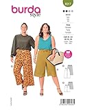 Zuschneideplan & Maßtabelle Burda Style Katalog-Schnittmuster Culottes mit Gummizug  Damen, Gr. 44-54  Nählevel: Leicht #6017