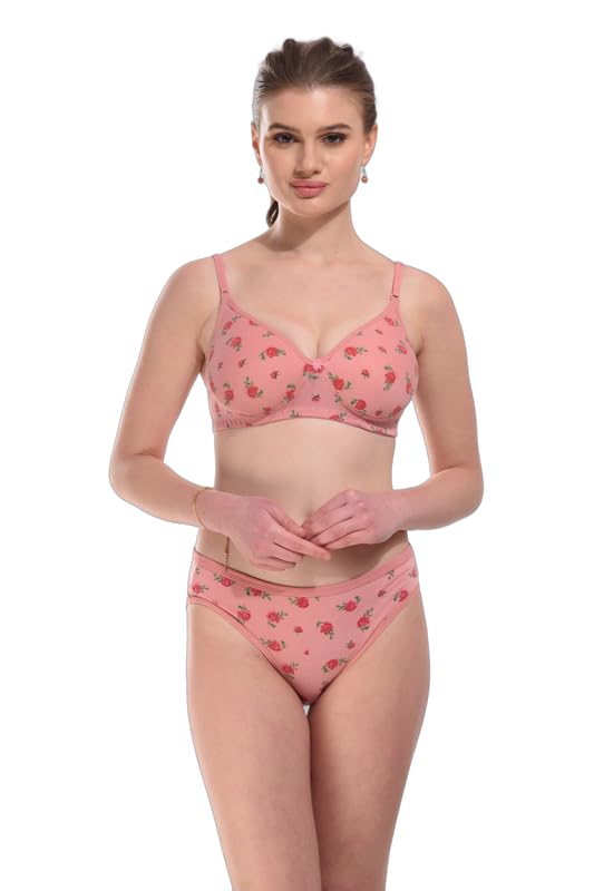 karly Women's Cotton Full Coverage Lightly Padded Wire Free Sexy Bra Panty || Lingerie Set Honeymoon Bikni Set for Women & Girls (Pack of 1)-picture-23