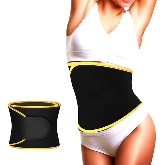BQH Fat Burner,Weight Loss Hot Slimming Belt for Men, Women Belly Sweat Slim Belt Neoprene Fat Burning Sauna Waist Trainer Healthy Sweat, Weight Loss, Lower Back Posture Black (Free Size)-image-17