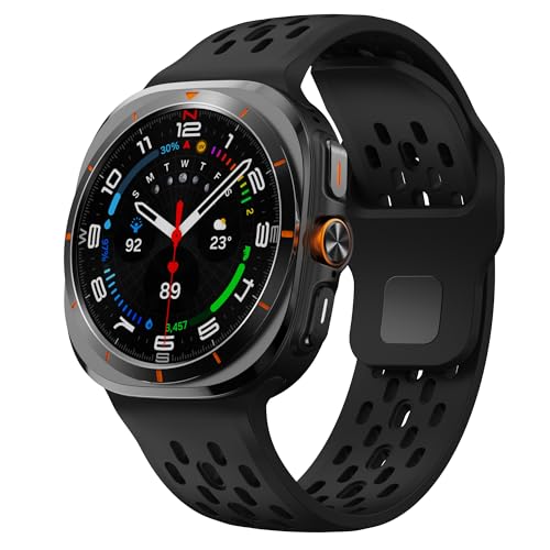 Image of Compatible with Samsung Galaxy Watch Ultra Strap 47mm Silicone Sport Breathable Bands for Galaxy Watch Ultra 2025 2024 Men Women