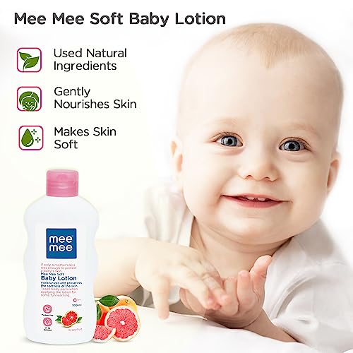 Image of Mee Mee Moisturising Baby Lotion with Fruit Extracts 400ml and Nourishing Baby Soap with Cocoa Butter 75g Combo(Pack of Two)