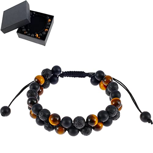 Jetcloud Dodokokoba - Pulsera de triple protección, pulsera hecha a mano (7a Huangu ojo volcánico piedra ágata) Cover