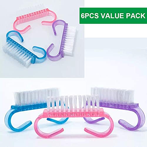 Belicia 6PCS Handle Nail Brush,Handle Grip Nail Brushes,Nail Brushes for Cleaning,Handle Fingernail Scrub Cleaning Brushes for Toes and Nails Cleaner - Image 4