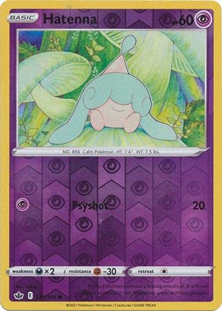 Pokemon TCG - Carta Singola Hatenna 071/198 - Reverse Holo - Espansione Chilling Reign - 2