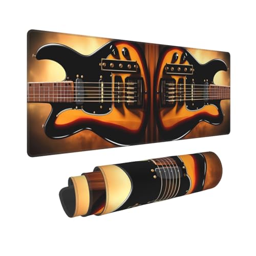 Tapis de clavier imprimé guitare en caoutchouc résistant - 2