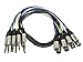 Monoprice 8-Channel 1/4-Inch TRS Male to XLR Male Snake Cable - 3 Feet, 26AWG, 8 Balanced Mono and Unbalanced Stereo Lines