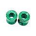 Uni Craft Malachite Crystal Ear Gauges, Double Flared, 4mm (6g) to 40mm, Handmade, Green, Pair (4g (5mm))