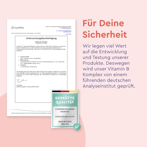 Vitamin B Komplex - 200 Kapseln (7 Monate) - 10-fach hochdosiert - Mit 500µg B12 + höchst bioaktiv - Alle 8 B-Vitamine (B1, B2, B3, B5, B6, B7, B9, B12) - Vegan & laborgeprüft